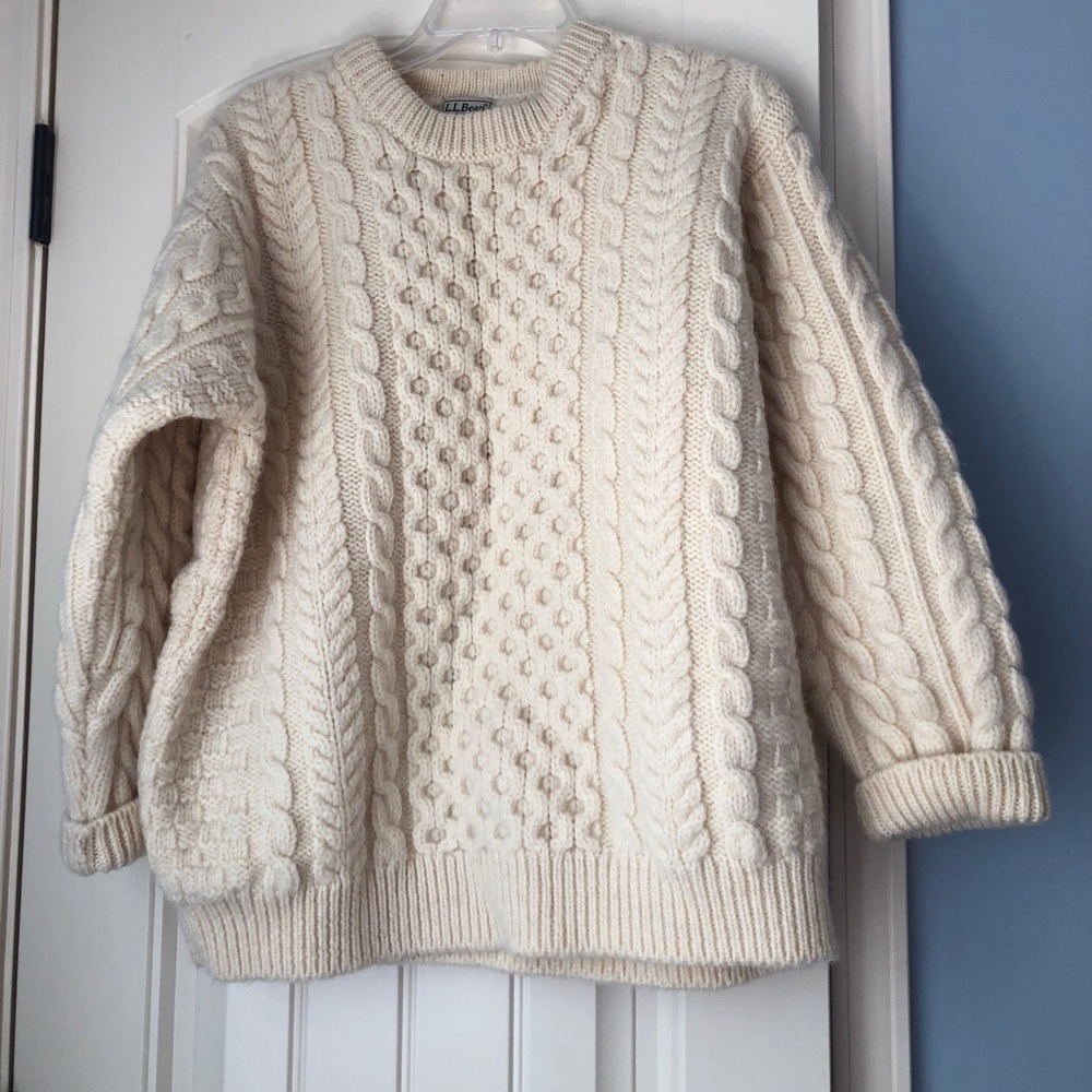 L. L. Bean sweater - wool - fisherman sweater